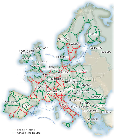 Rail Map of Europe