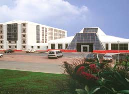 Voliday Inn Aberdeen on Left, Exibition Centre on Right