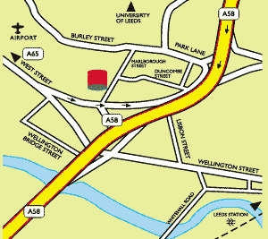 Ibis Leeds Centre Hotel Location map