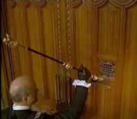 Black Rod Door knocking on the door of House of Commons