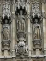 Carvings above the Queens Entrance, Victoria Tower